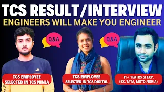 🔴TCS Result/Interview Preparation | Question - Answer with TCS Employee