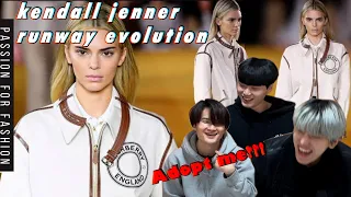 Koreans React to kendall jenner runway evolution!