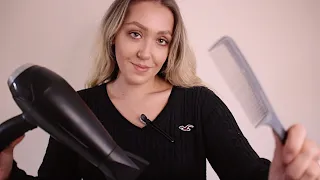 ASMR Hairstylist Doing Your Hair (No Talking or Dryer Sound) Roleplay