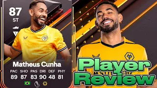 The best level 40 option!!! 87 Storylines Matheus Cunha EA FC 24 Player Review