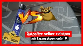 Autositze reinigen mit Rasierschaum ♦ DIY Test