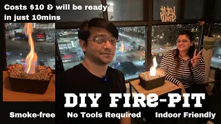 DIY Indoor Smokeless Fire-pit in $10 ready in 10 minutes only..!!! | DIY Firepit | DIY Home Decor