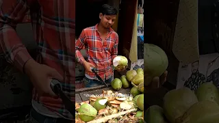 Luke Damant finds fresh coconut in India 🇮🇳 #shorts
