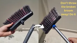 How To Easily  Fix a Broken Broom stick , Handle At Home - Daily Life Hacks