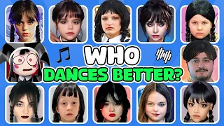 Who Dances Better? Wednesday Dance Edition 💃🖤 Salish Matter,Like Nastya,Kika Kim,Jenna Ortega,Pomni