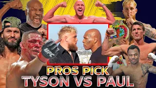 Pro Fighters PREDICT Jake Paul VS Mike Tyson Fight