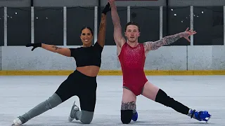 Male gymnasts try FIGURE SKATING