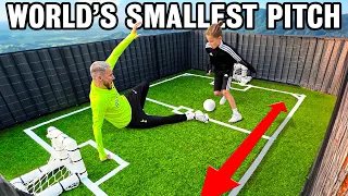 WE BUILT THE WORLDS SMALLEST FOOTBALL PITCH 🤯🔥