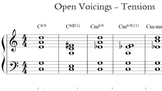 Open voicings with tensions (part 2) Jazz Piano College 126