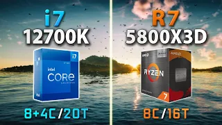 Ryzen 7 5800X3D vs i7-12700K | DDR4 // Test in 9 Games