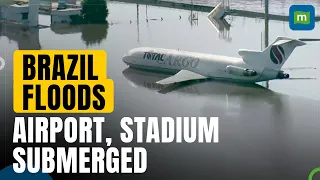 Drone Video Shows Submerged Airport, Stadium In Flood-Hit Brazil