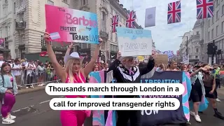 Thousands march for trans rights in London