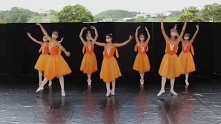 Apresentação de ballet clássico - conjunto: "Valsa das Horas" - do ballet de Repertório "Coppélia"