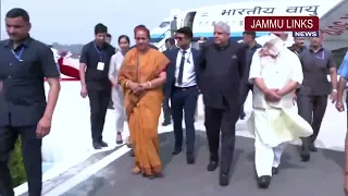 Vice President Jagdeep Dhankhar reaches Jammu to attend Jammu University’s convocation