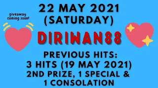 Foddy Nujum Prediction for Diriwan88 - 22 May 2021 (Saturday)