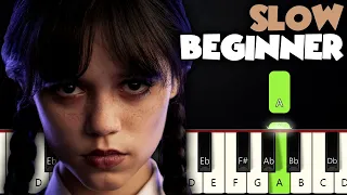 Bloody Mary - Wednesday (Lady Gaga) | SLOW SLOW BEGINNER PIANO TUTORIAL + SHEET MUSIC by Betacustic