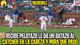 Este Bateador Recibe PELOTAZO le DA UN BATAZO en la CABEZA al CATCHER y NO CREERAS lo que PASO | MLB