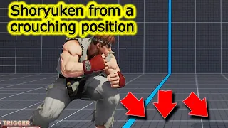 How to do a dragon punch (Shoryuken) from a crouching position Street Fighter 5