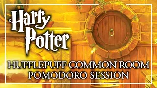 STUDY in the HUFFLEPUFF COMMON ROOM - Pomodoro Session - Harry Potter ASMR