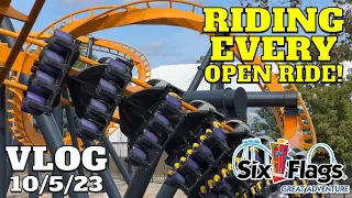 Riding EVERY Open Ride at Six Flags Great Adventure! | Vlog 10/5/23