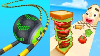 Going Balls + Sandwich Runner - All Level Gameplay Android,iOS - NEW APK UPDATE GAMEPLAY