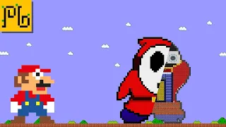 Mario vs the giant shy guy maze(Mario cartoon animation)