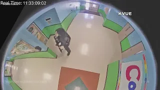 Graphic Content Warning: Hallway security footage of Uvalde school shooting