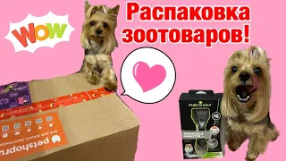 Распаковка зоотоваров для собак // Распаковываем посылку с подарками для Бони // Petshop days