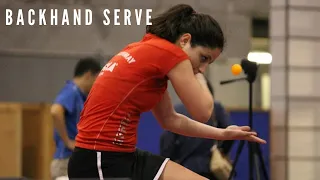 Backhand serve in table tennis