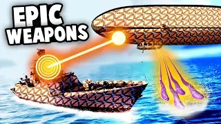 Zeppelin AIRSHIP vs US BATTLESHIP and Epic NEW WEAPONS! (Forts Update Gameplay)