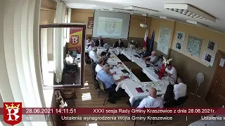 XXXI SESJA RADY GMINY KRASZEWICE  Z DNIA 28.06.2021r.