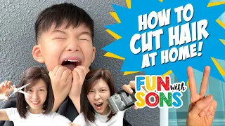 HOW TO | Cut Boys’ Hair At Home | LOCKDOWN BOY KID HAIRCUT TUTORIAL with Hair Clippers & Scissors