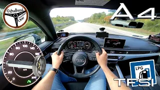 2019 Audi A4 2.0 TFSI 252 KM (LPG) | Próba autostradowa. RACEBOX 0-100 km/h. Obliczenie spalania.