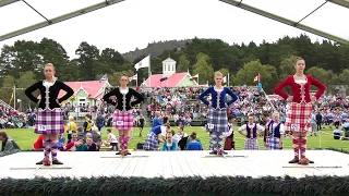 Scottish Sword Dance competition at the world famous Braemar Gathering Highland Games in Scotland