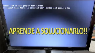 Reboot and Select proper Boot device | Solución