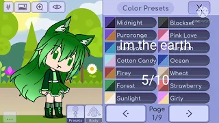 rating color presets on my oc||gacha life|| this was inspired by the way||pt.1