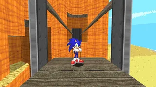 SRB2 2.1 Levels - Arid Canyon 1 Speedrun as Adventure Sonic (0:54.17)