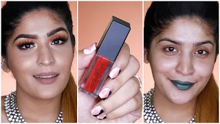 Swatching All My Smashbox Liquid Lipsticks | With & Without Makeup | Shreya Jain