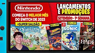 COMEÇA O MELHOR MÊS DO SWITCH DE 2023! + Super Saldão | Lançamentos e Promoções Switch Setembro 1