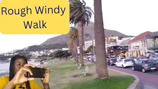 My Rough Windy Walk || Sunset at Camps Bay Capetown SA || Scary But So Nice and Refreshing