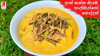 පාන් කන්න නියම හාල්මැස්සෝ හොද්දක්| Dry Sprats Curry | Halmasso Kariya | Halmasso Curry |Sprats Curry