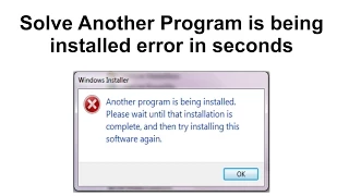 Fix Another Program is being installed error - TwinklePC