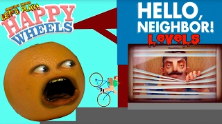 Annoying Orange Plays - Happy Wheels: HELLO NEIGHBOR LEVELS