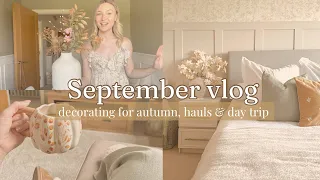 SEPTEMBER VLOG | autumn home decorating & shop with me 🍂 | hobbycraft fall decor