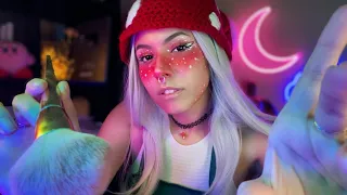 ASMR | (Fast & Chaotic) Doing Your Halloween Makeup 🍄👻 (LoFi)