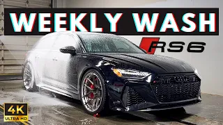 Audi RS6 4K Foam Wash - Satisfying Car Cleaning ASMR