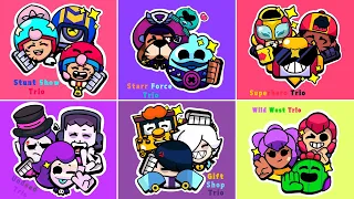 Every Trio In Brawl Stars (Fanart) | StuntShow Update