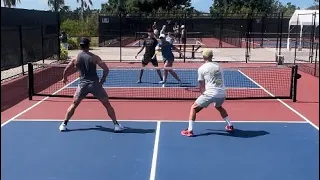 4.0+ men’s doubles open play at Naples pickleball center. Franklyn x40 ball 90 degrees out