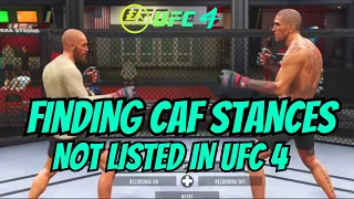 UFC 4 - FINDING CAF POSTURES/STANCES FOR FIGHTERS NOT LISTED - PEREIRA,O'MALLEY,POIRIER AND MORE!