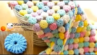 How to crochet Macaron circle afghan blanket easy